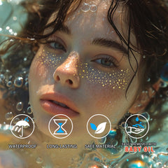 WEEMAY application facile: humidifiez et retirez l’arrière pour révéler les paillettes