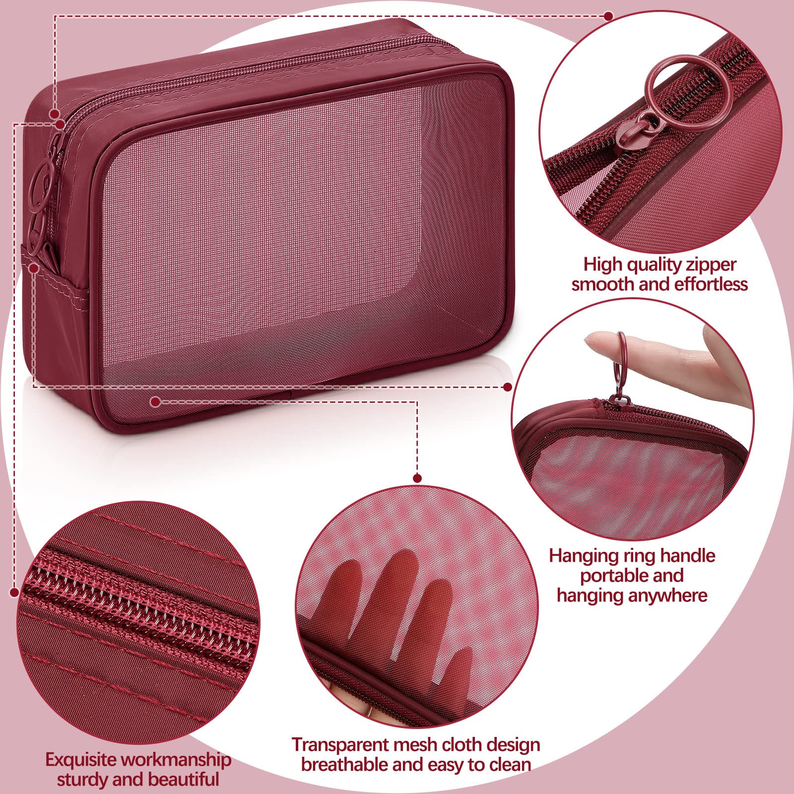 Weewooday étui-voyage-filet-maquillage léger et durable pour vos déplacements.