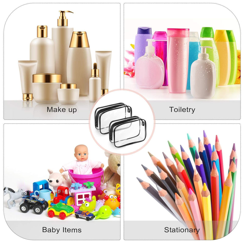 Kit de voyage transparent Weewooday, parfait pour toilette et accessoires.