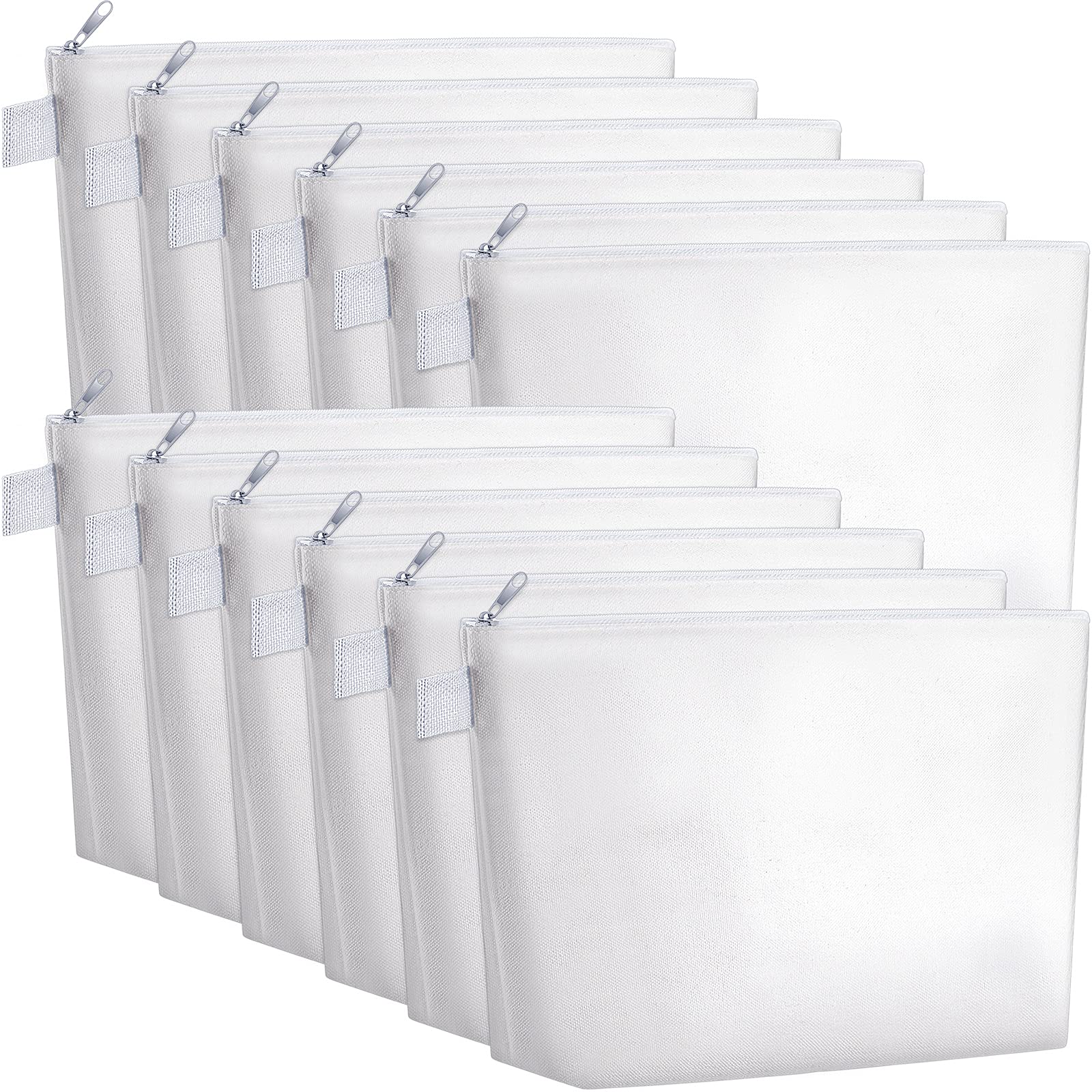 Weewooday pochette cosmétique en toile blanche avec poignée basse, pratique pour voyager