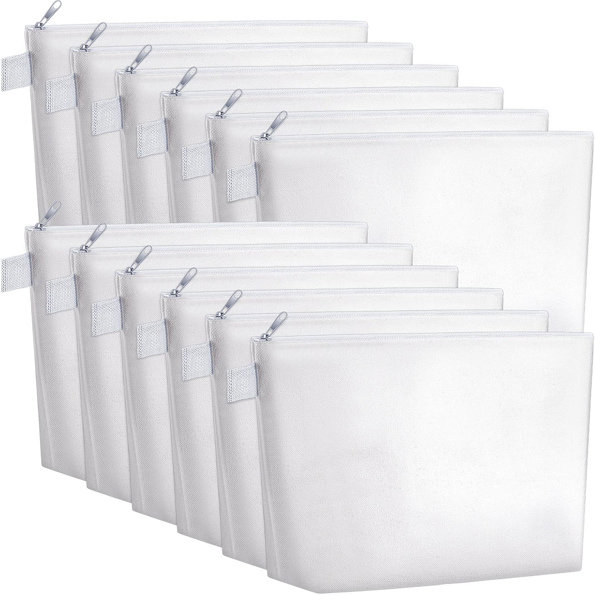 Weewooday pochette cosmétique en toile blanche avec poignée basse, pratique pour voyager