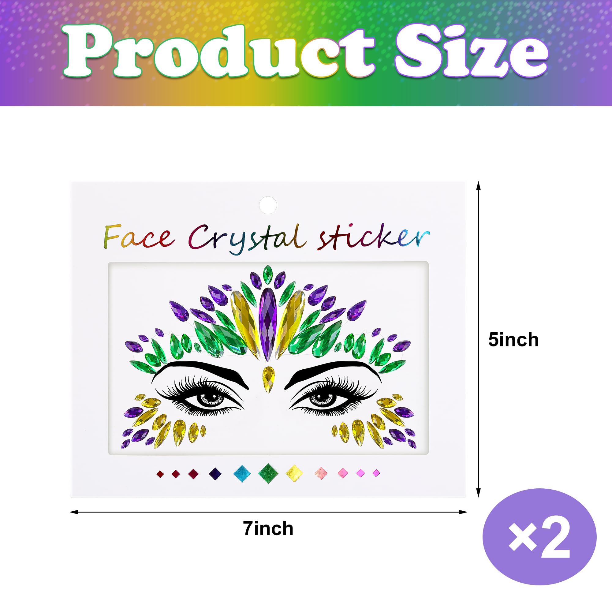 Wehhbtye strass yeux Mardi Gras, fixations faciles qui subliment maquillage et tenue.