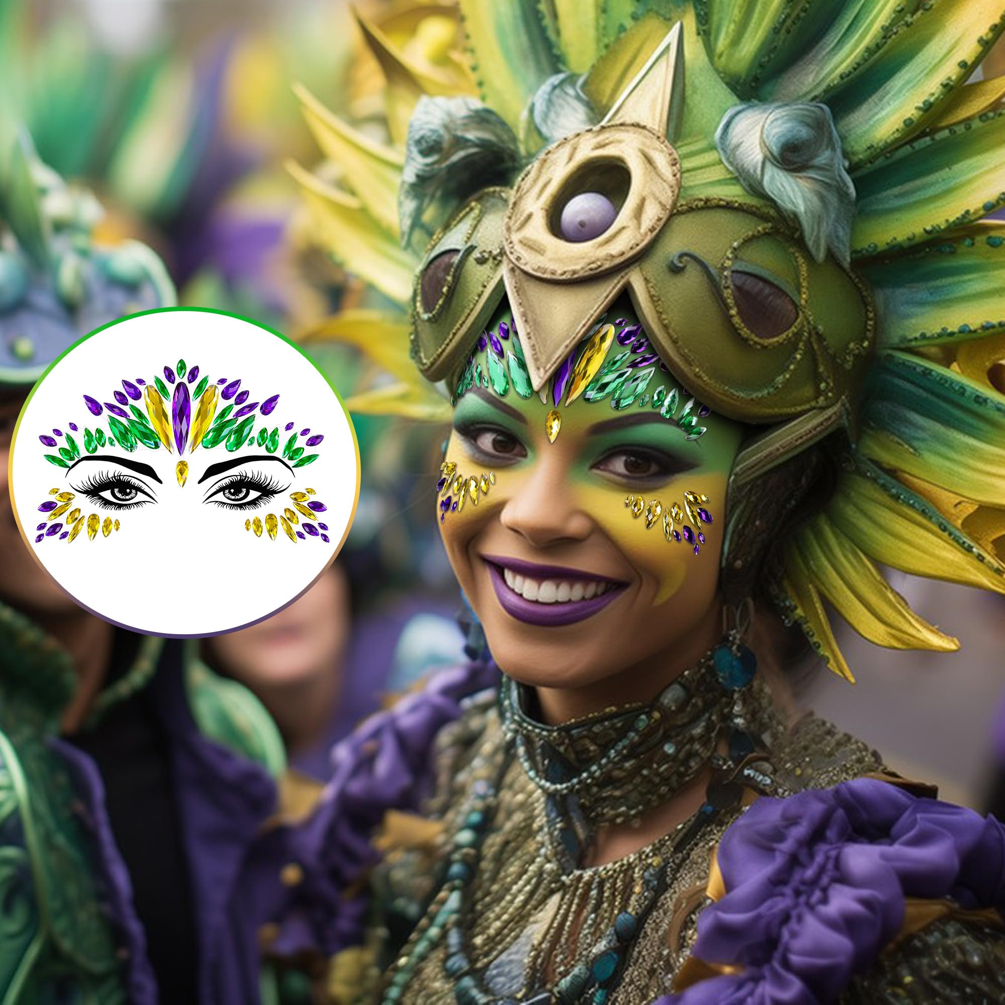 Wehhbtye strass yeux Mardi Gras, adhérence fiable pour fêtes et soirées déguisées.