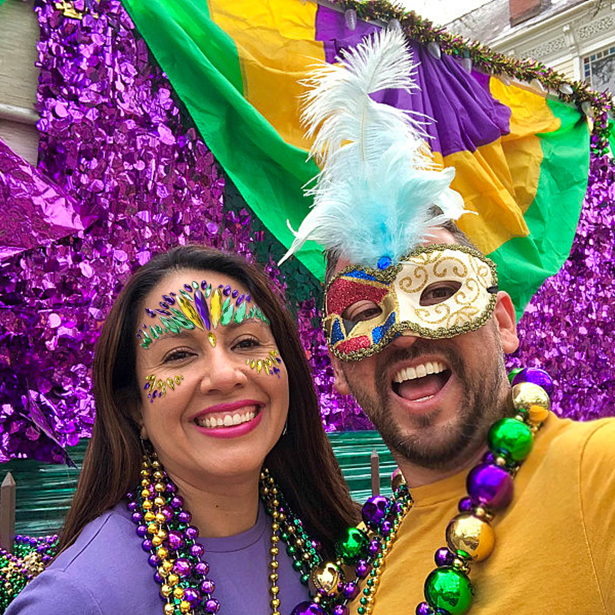 Wehhbtye strass yeux Mardi Gras, décor rapide et lumineux en quelques secondes.