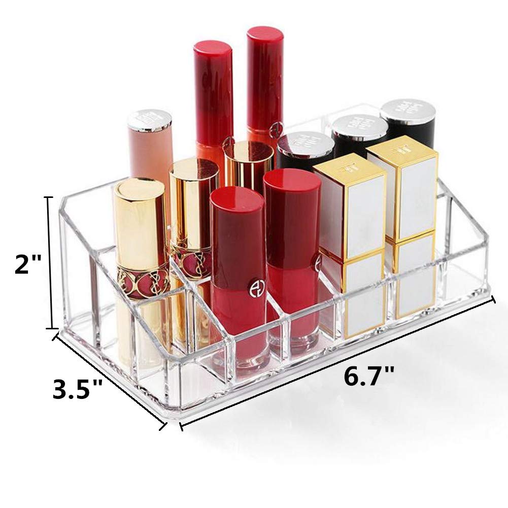 Weiai porte-rouge-a-levres transparent, accès rapide aux rouges à lèvres.
