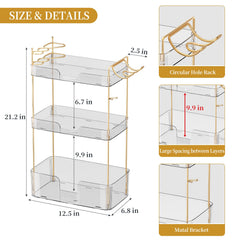 Weidace rangement-beaute transparent essentiel pour acces rapide