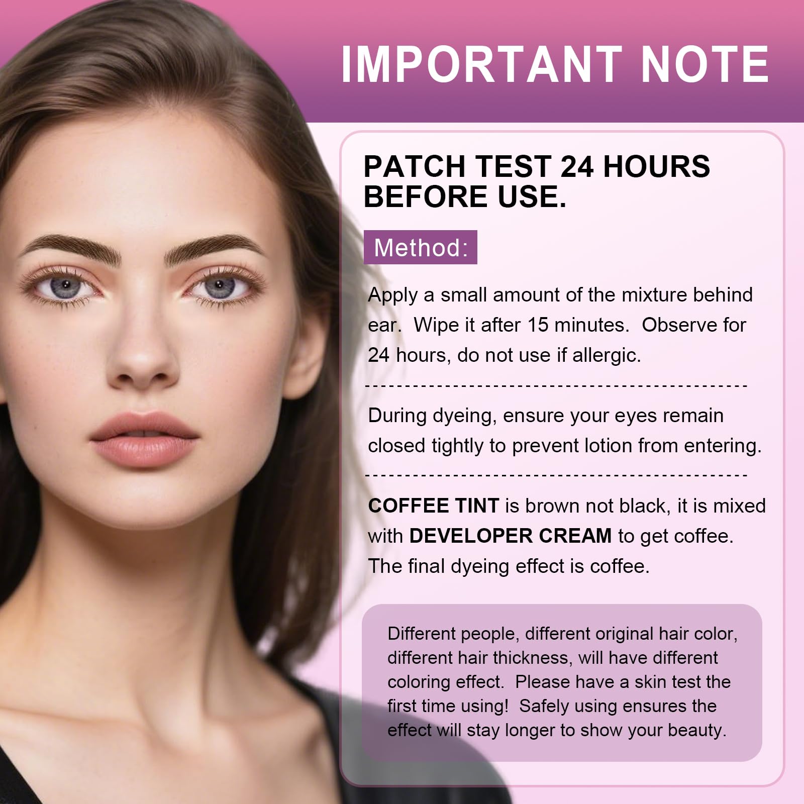 WEILNELL kit coloration cils et sourcils – guide clair pour DIY à domicile