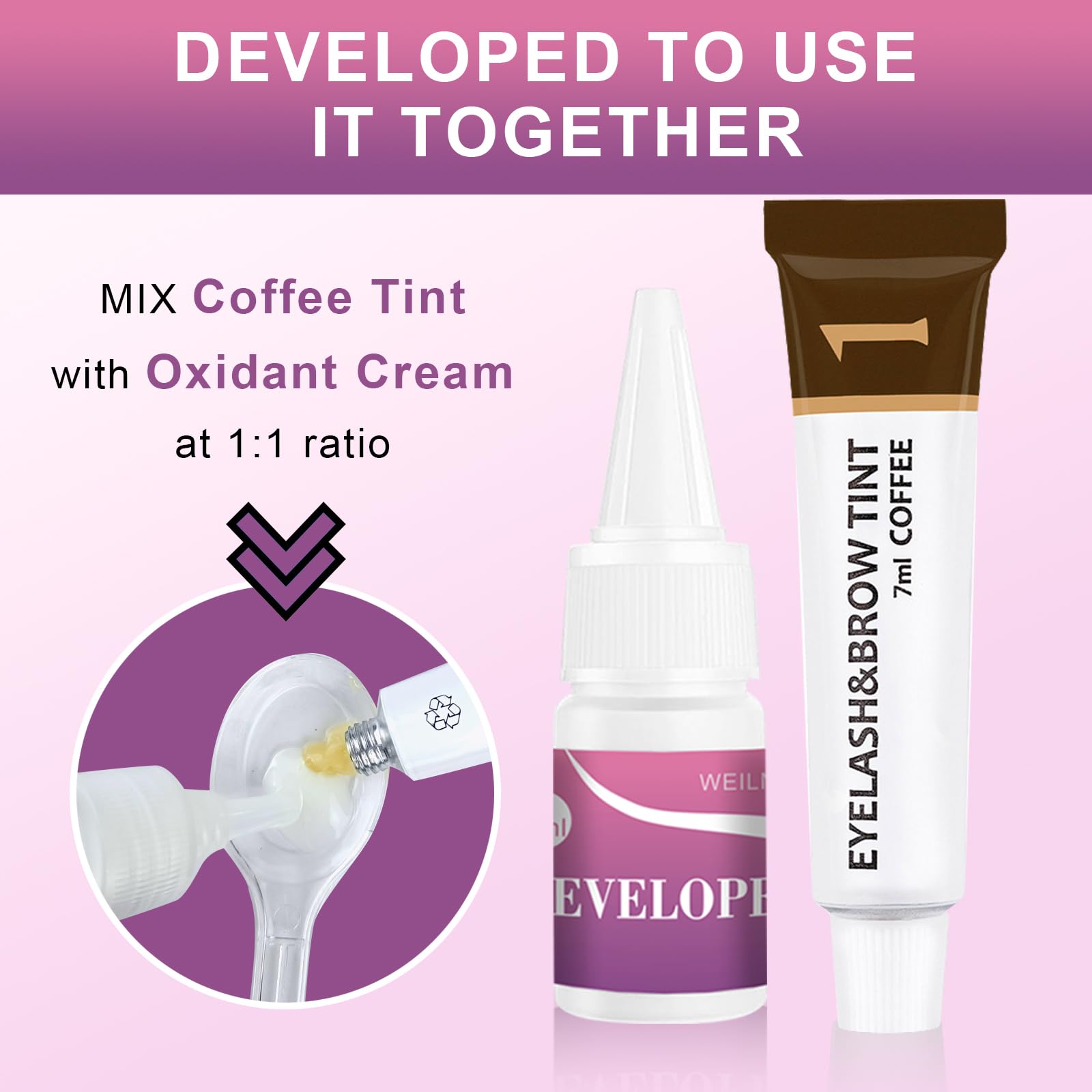 WEILNELL kit coloration cils et sourcils – look naturel en quinze minutes