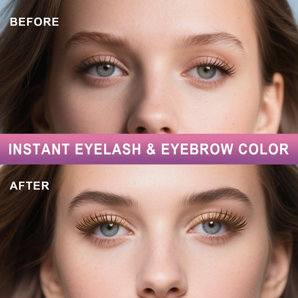 WEILNELL kit coloration cils et sourcils – flacon brun foncé pour résultat naturel