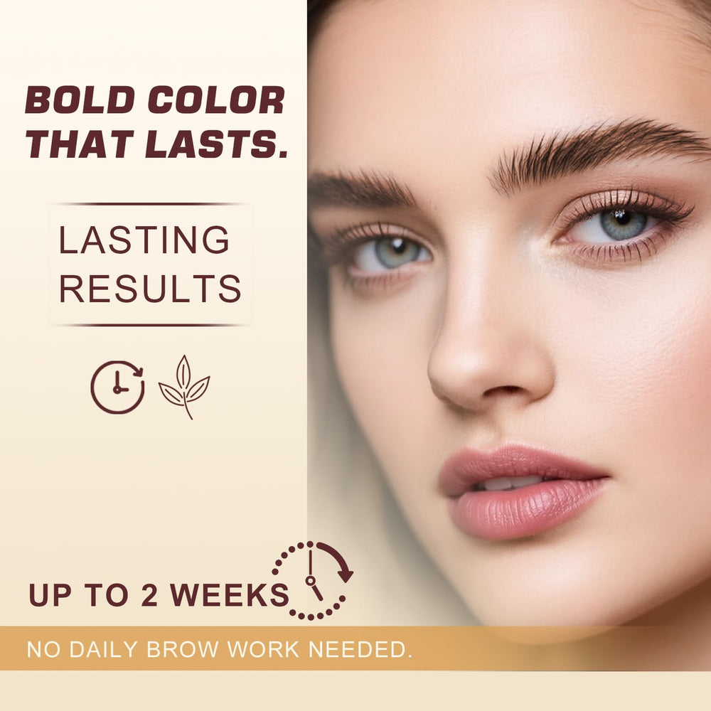 WEILNELL résultat sourcils brun foncé, ligne nette et expressive.