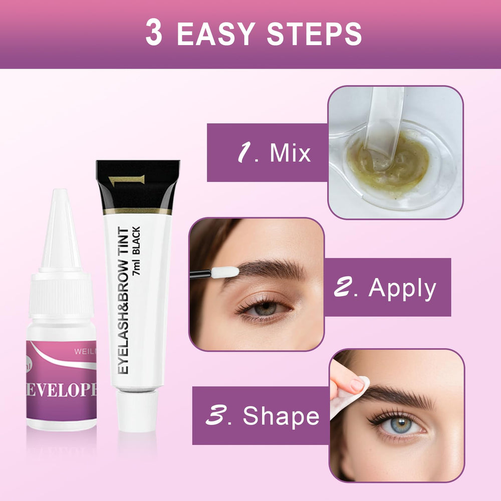 Test peau préalable WEILNELL, sécurité avant coloration cils et sourcils.