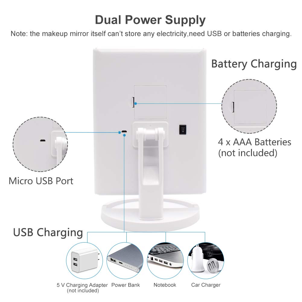 WEILY alimentation-duale-piles-aaa-et-usb offre flexibilité d'alimentation.