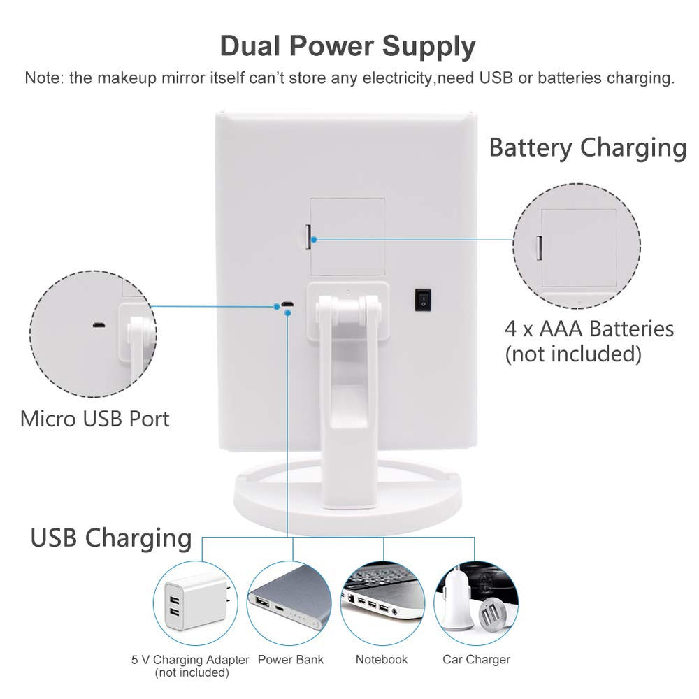 WEILY alimentation-duale-piles-aaa-et-usb offre flexibilité d'alimentation.