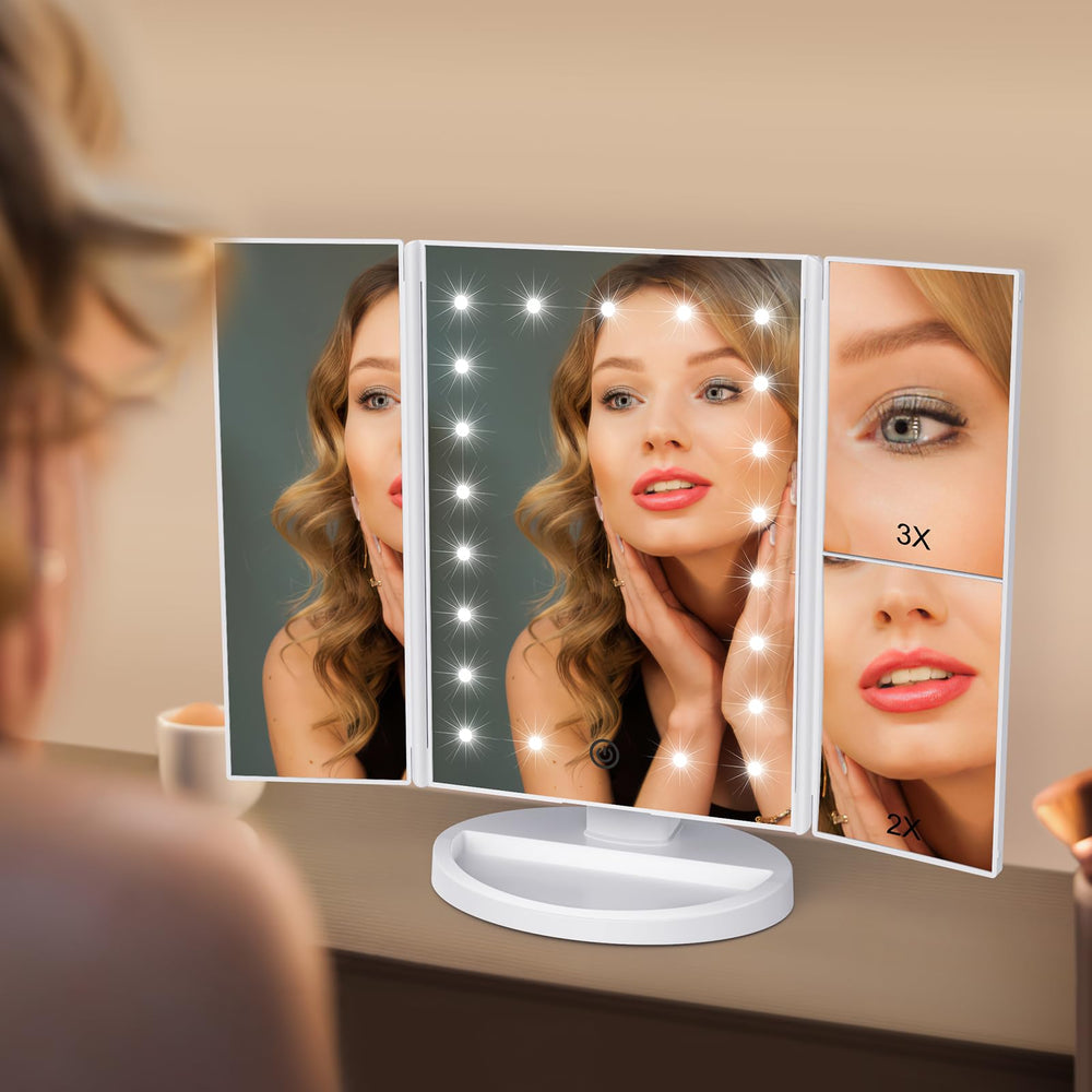 Miroir WEILY avec agrandissement 1x-2x-3x pour les détails des yeux.