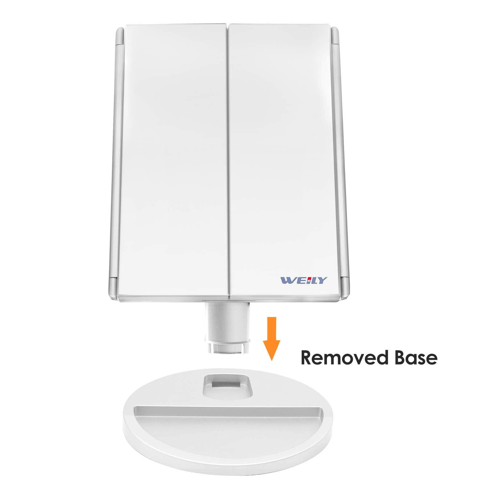 Miroir WEILY design blanc compact et élégant.