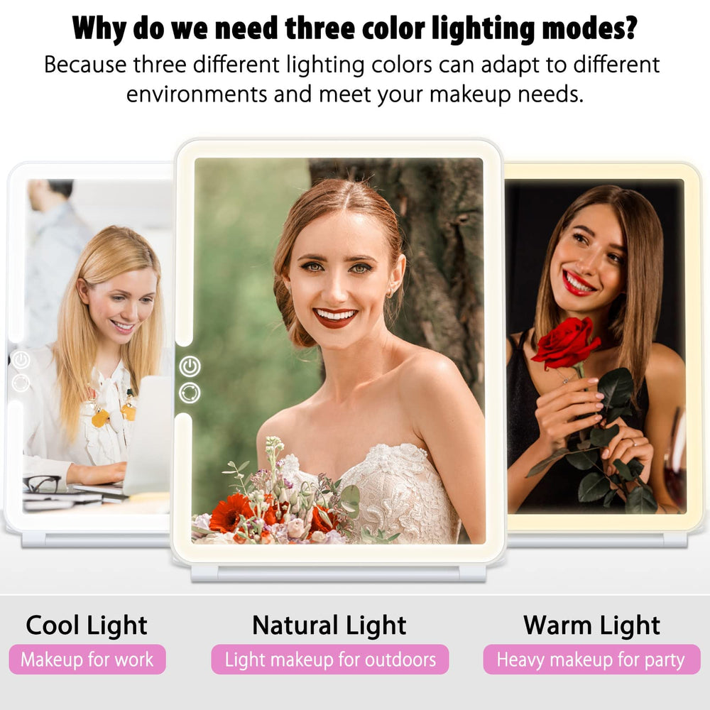 Miroir WEILY éclairage triple couleur pour jour et nuit.