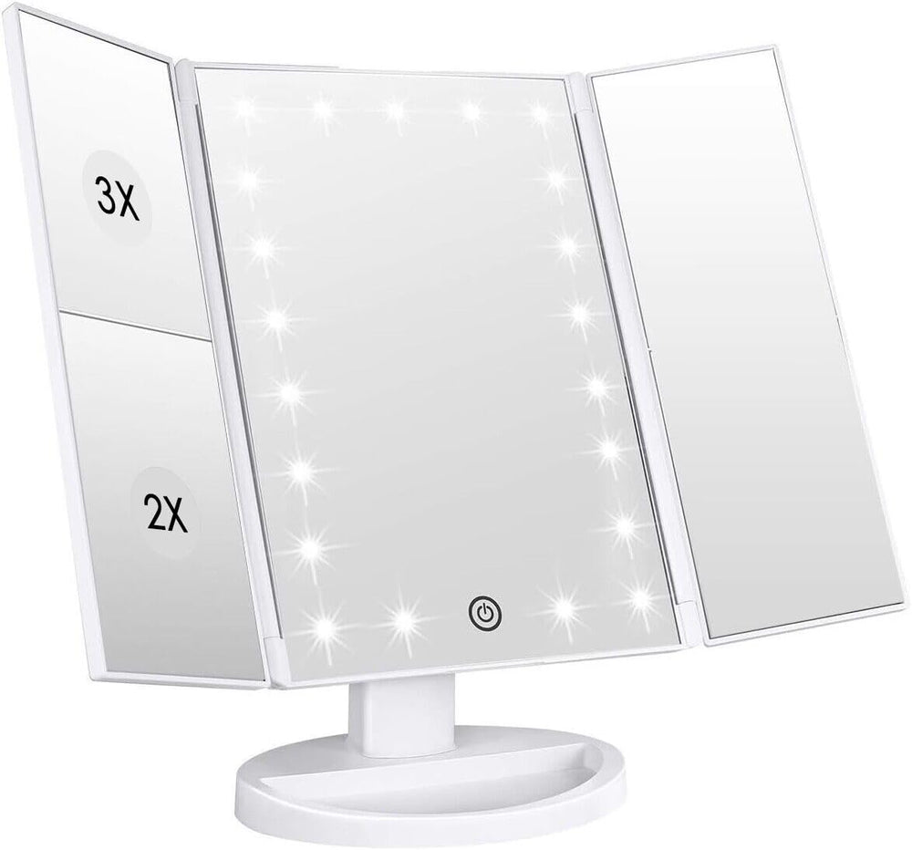Miroir WEILY avec 21 DEL pour un maquillage précis et lumineux.
