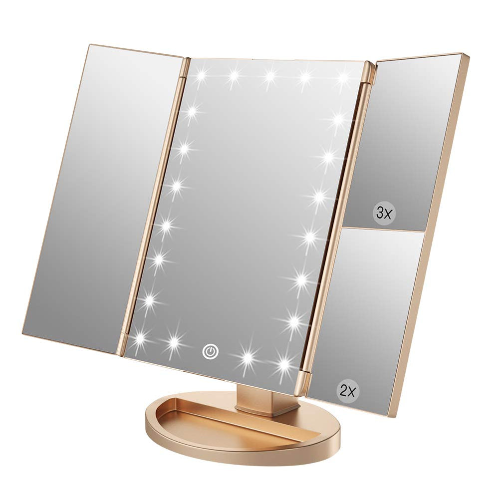 WEILY miroir-maquillage 21 lumieres pour un éclairage clair et précis.