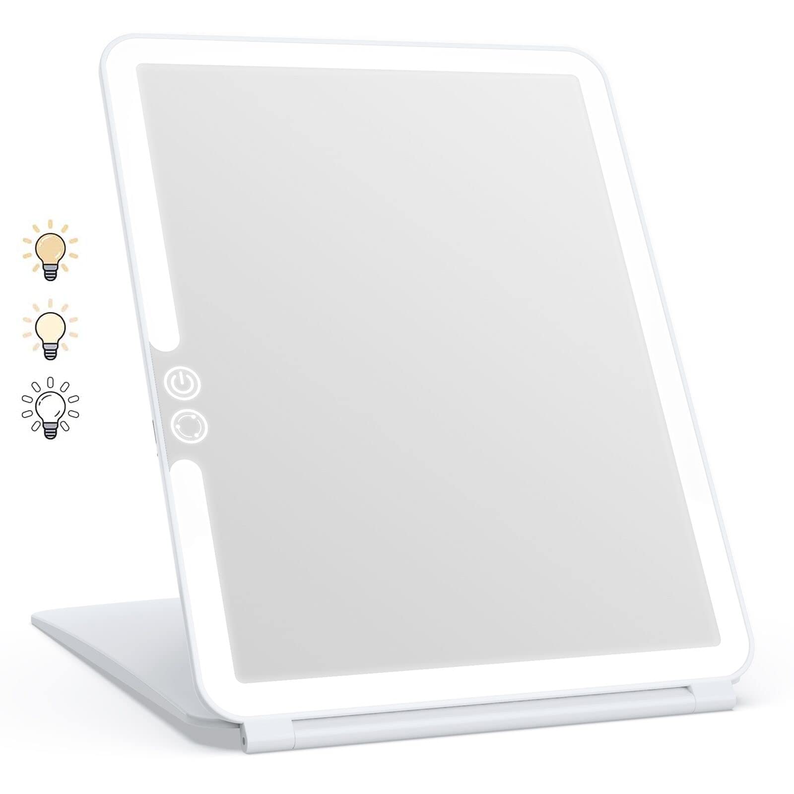 Miroir WEILY portable avec 72 LEDs pour éclairage précis en déplacement.