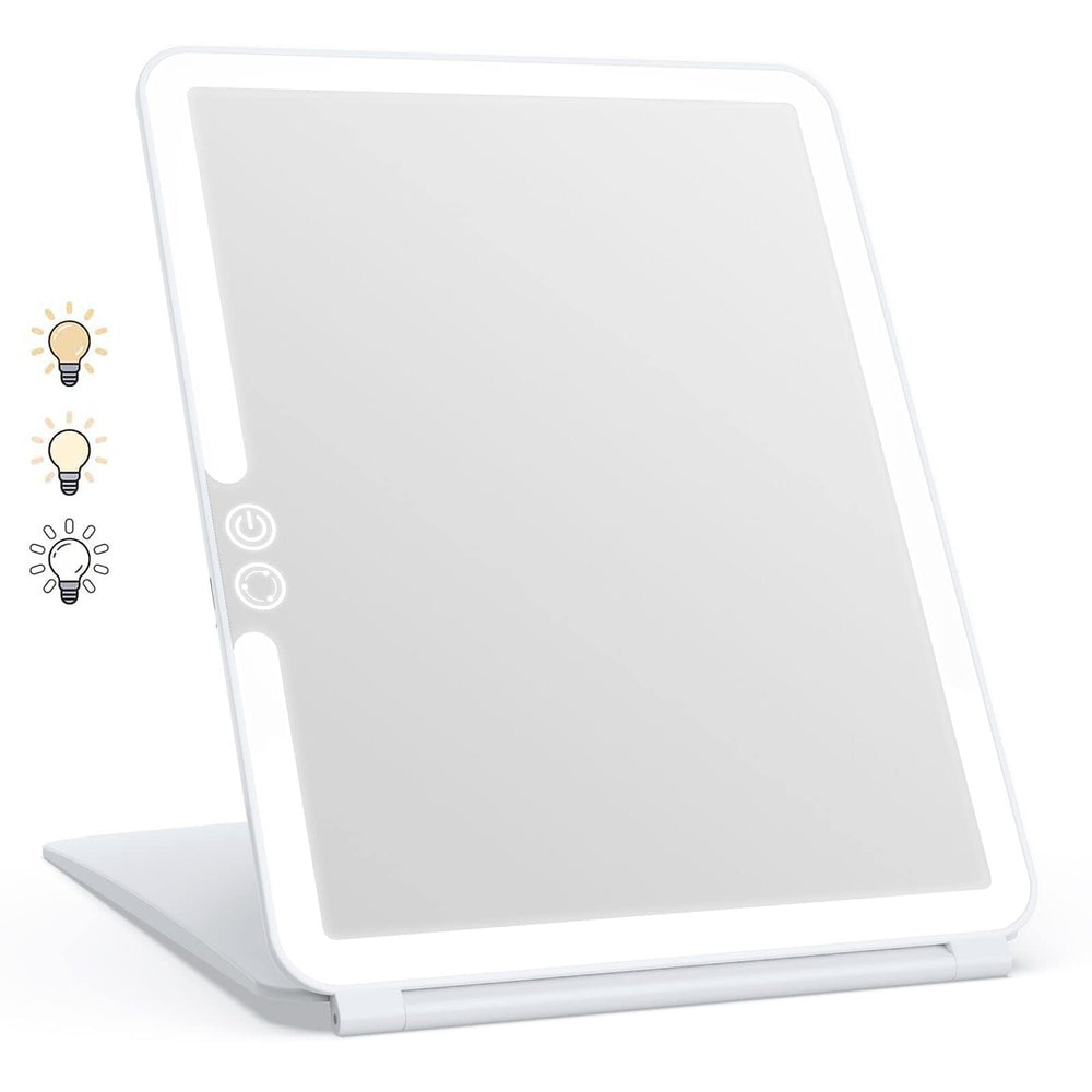 Miroir WEILY portable avec 72 LEDs pour éclairage précis en déplacement.