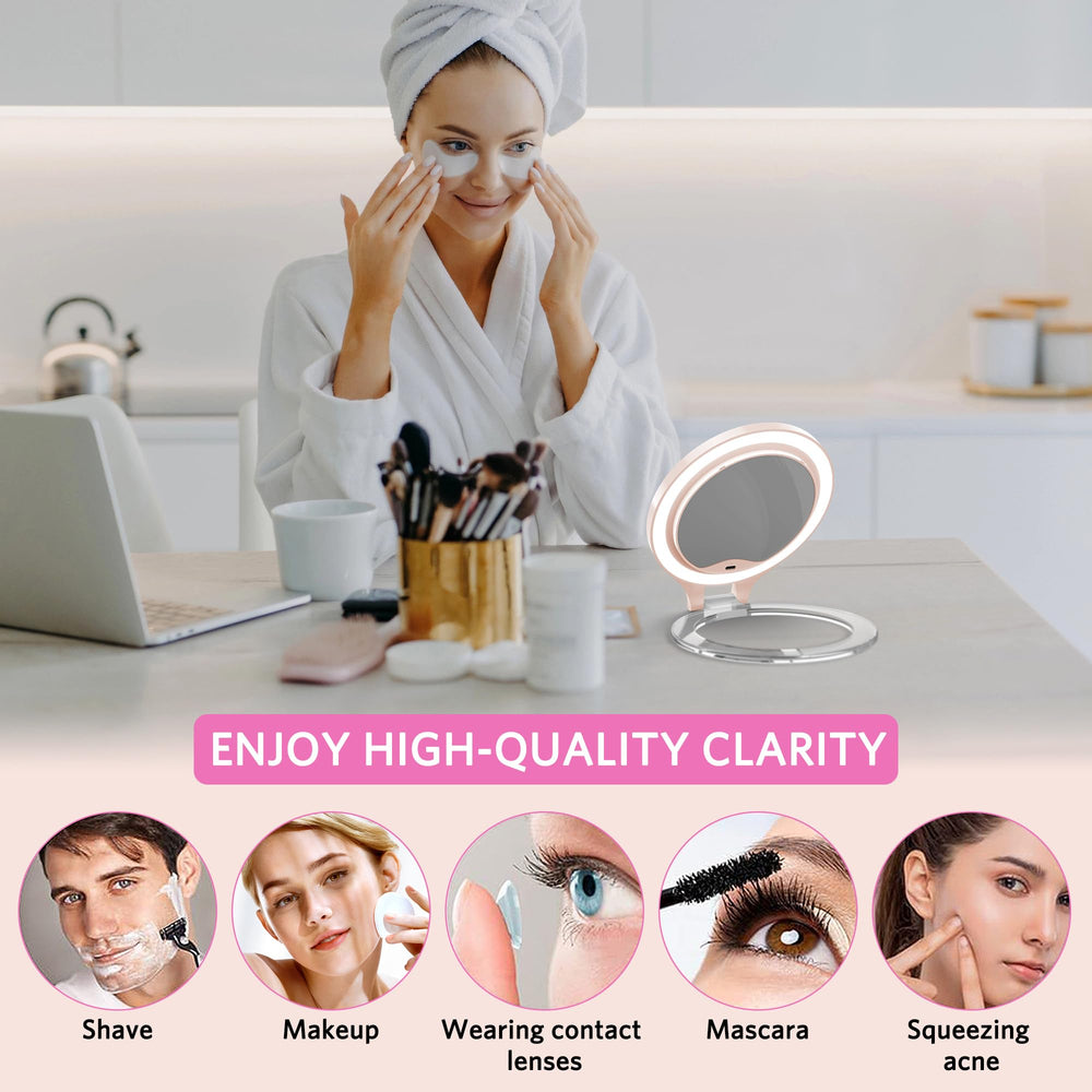 Miroir WEILY rose, design élégant et pratique au quotidien.