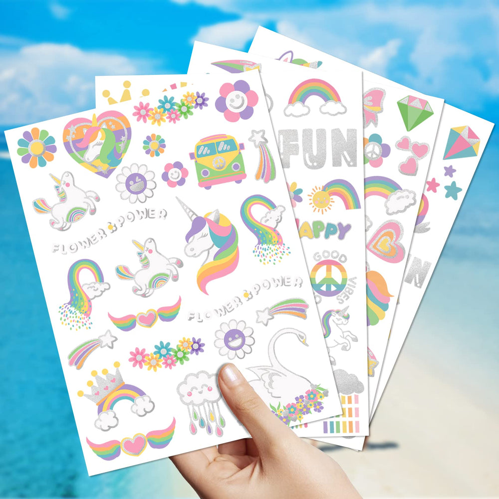 Weipbwor tatouages cœur arc-en-ciel, décor idéal pour paquets cadeaux