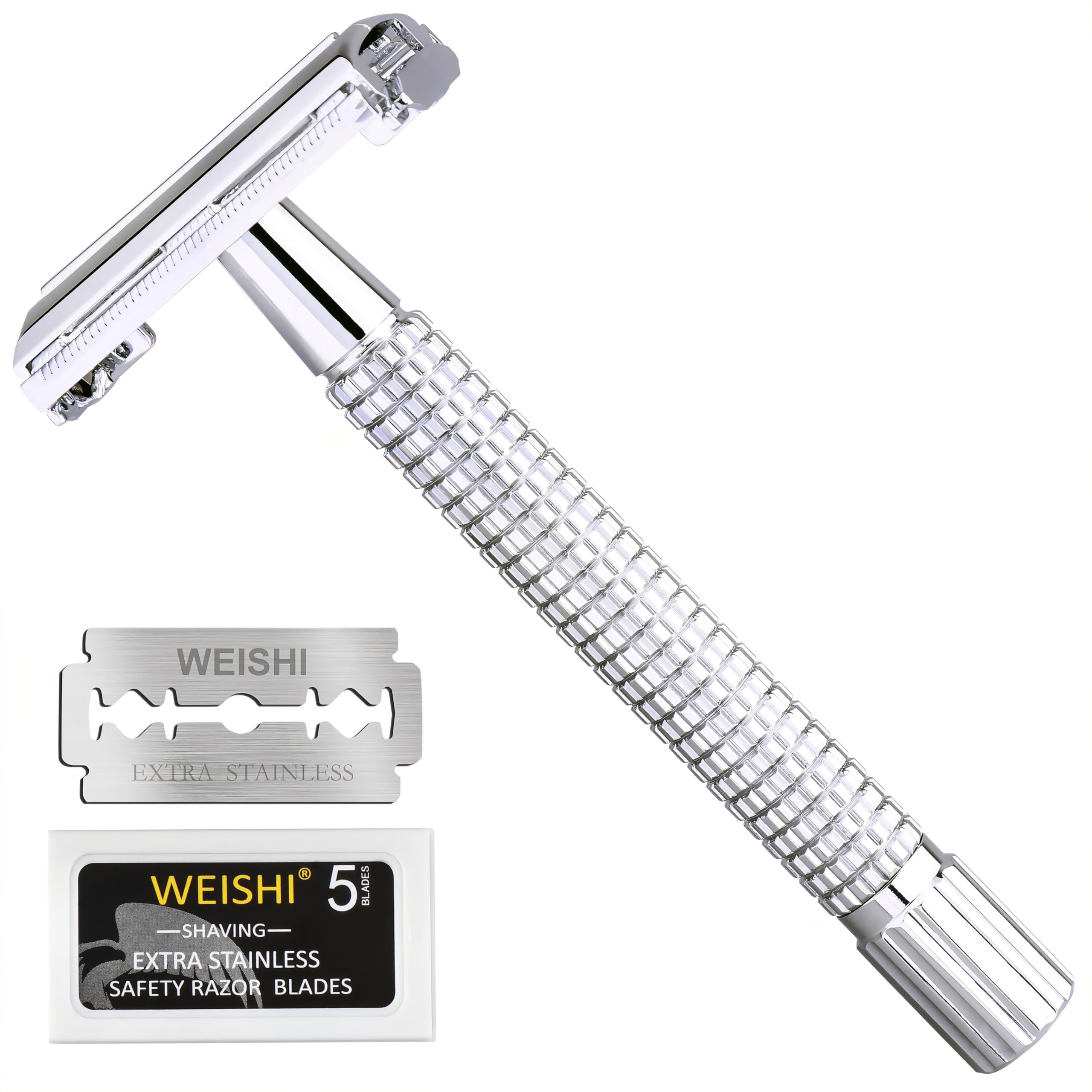 Prise ergonomique WEISHI pour un rasage en douceur et contrôlé.