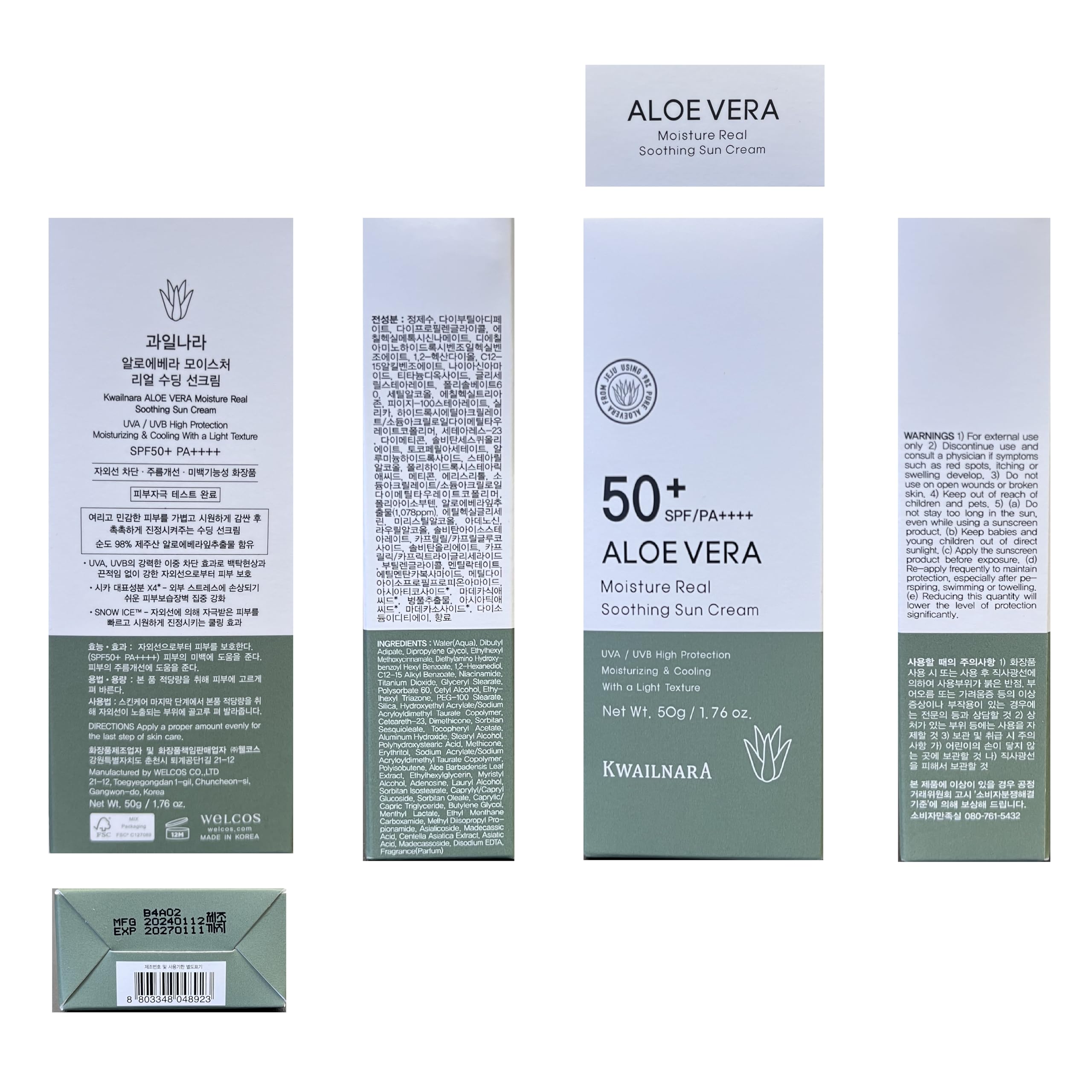 Expertise coréenne de WELCOS KWAILNARA pour hydratation durable et protection efficace.