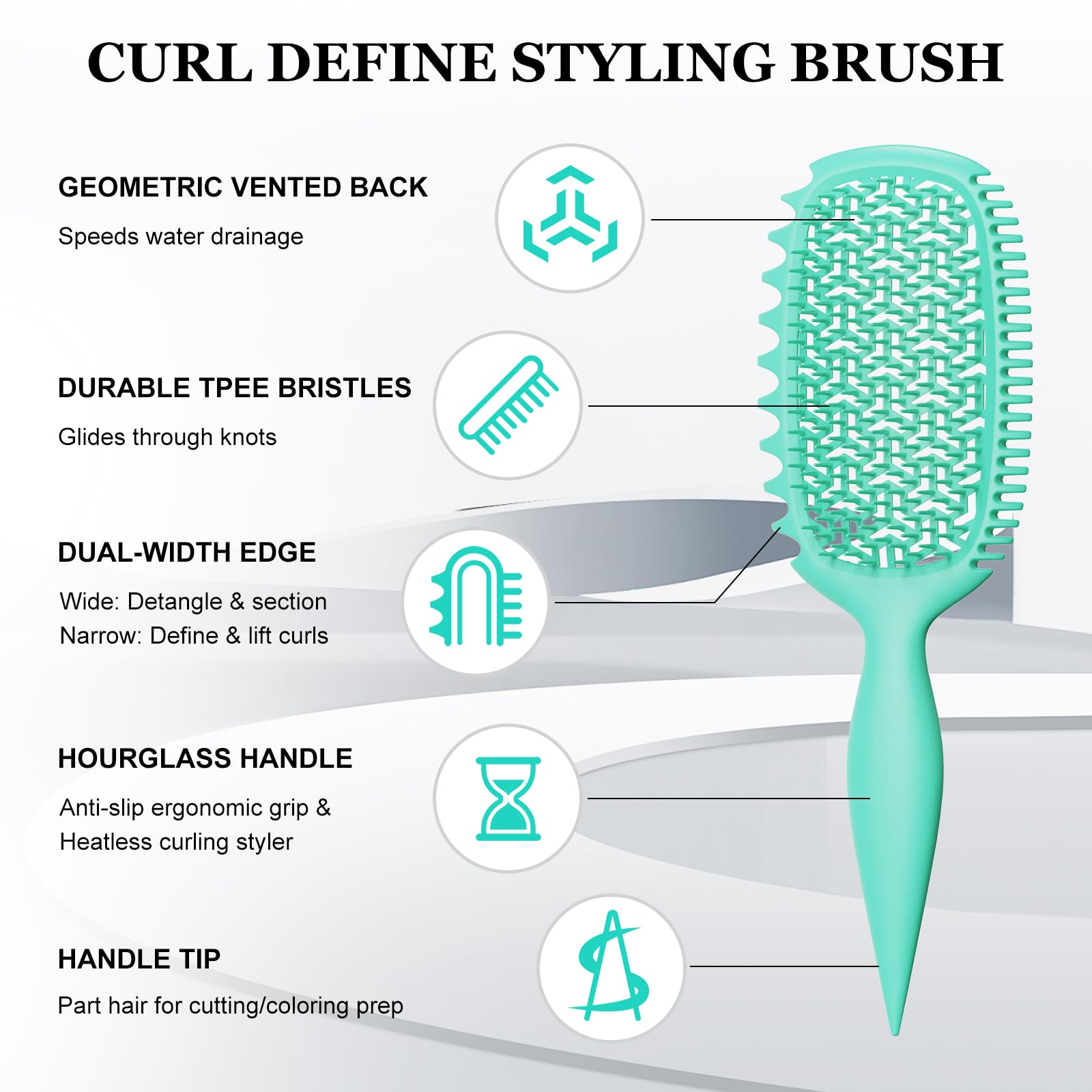 Weldilgit brosse-definition-boucles dents-etroites aide a former clumps uniformes.