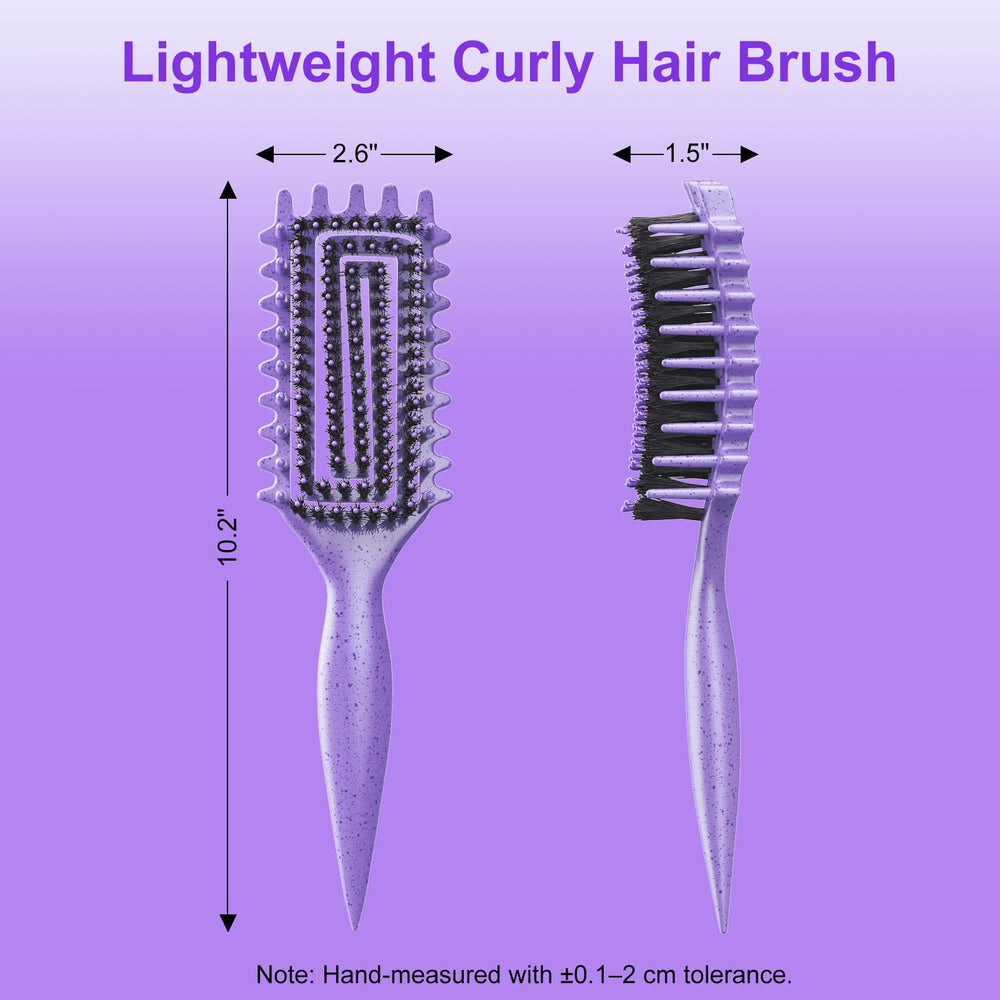 Brosse Weldilgit en couleurs vert et violet adaptées à tous les styles