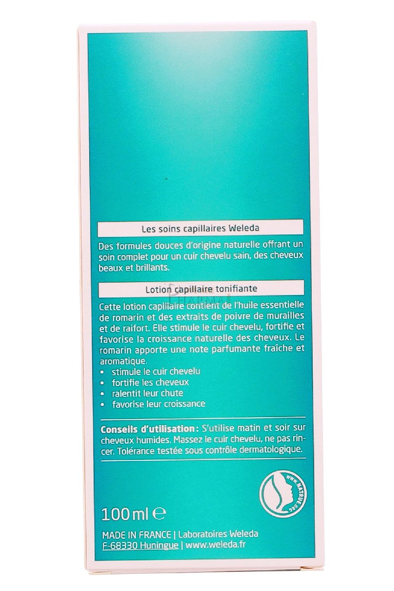 Bouteille Weleda tonique romarin pour cheveux