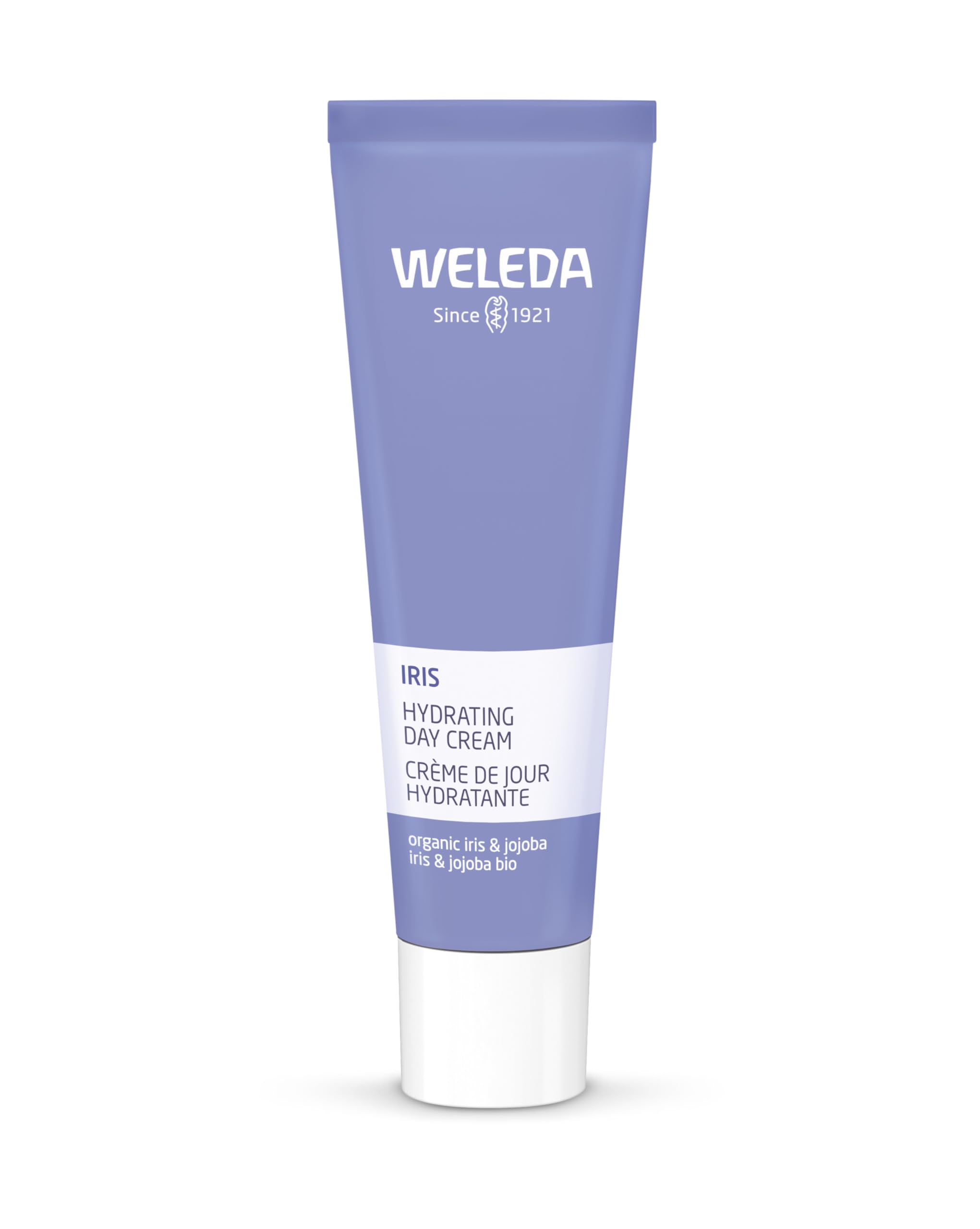 Weleda Crème de jour hydratante, tube : hydratation durable et peau prête pour la journée.