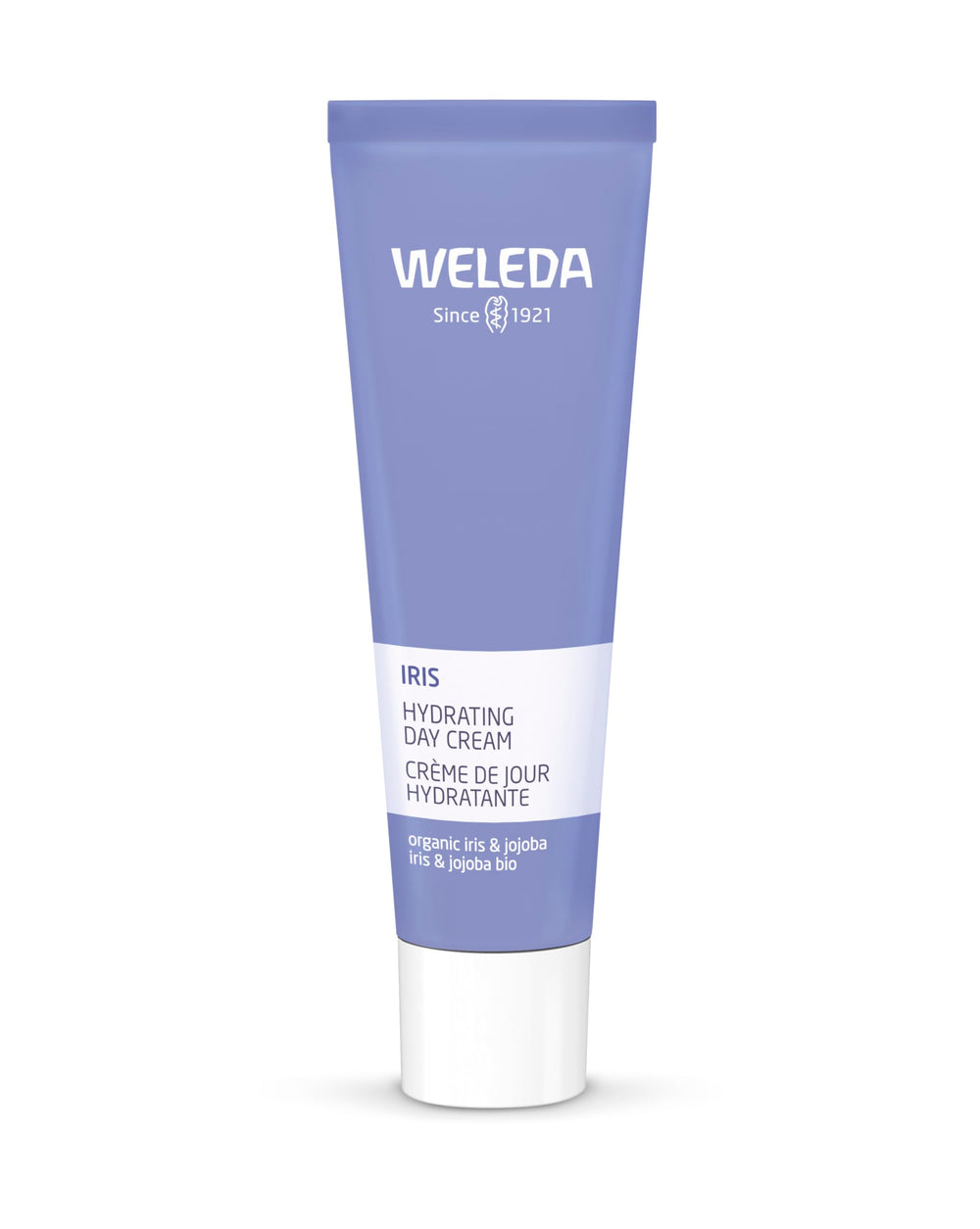 Weleda Crème de jour hydratante, tube : hydratation durable et peau prête pour la journée.