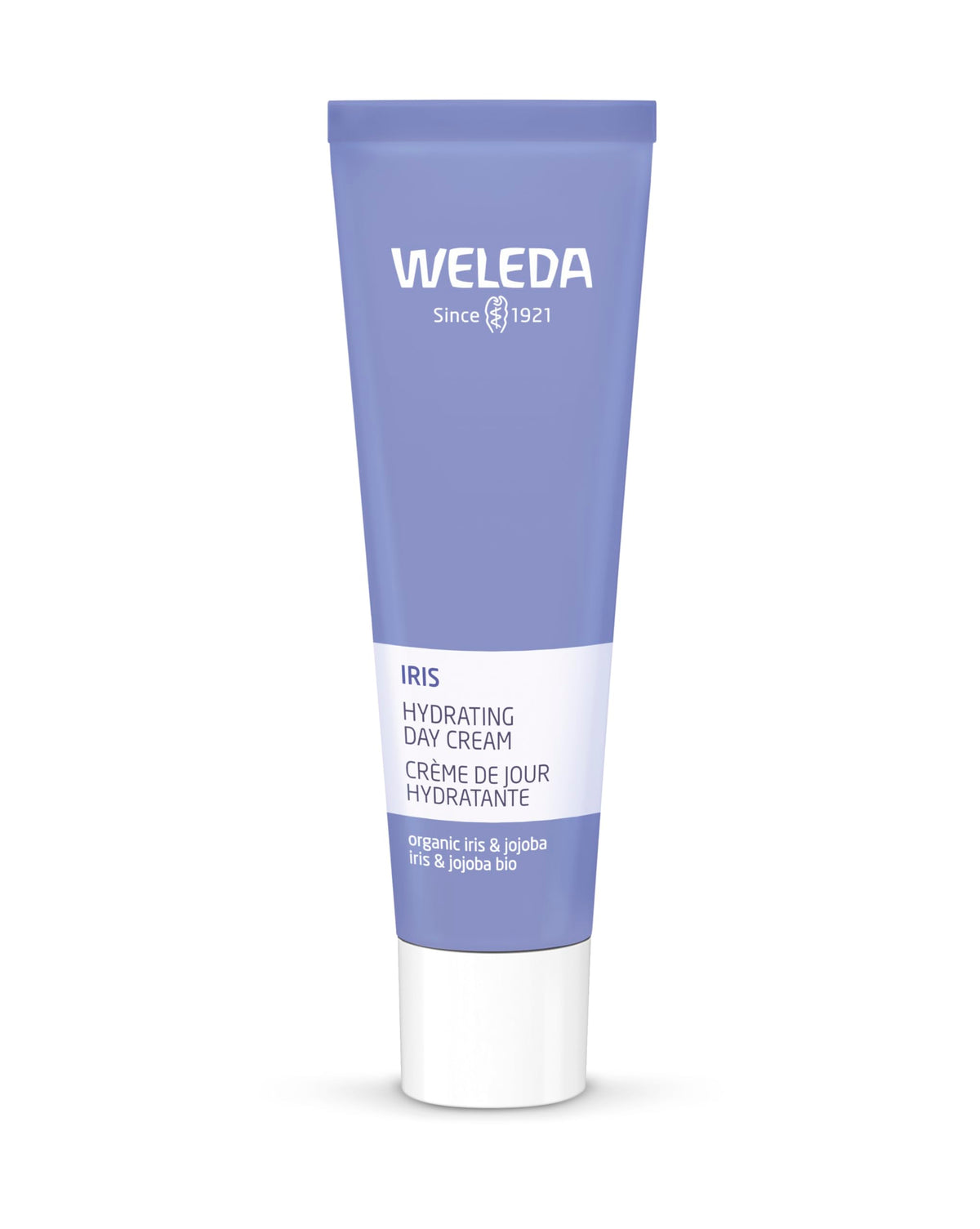 Weleda Crème de jour hydratante, tube : hydratation durable et peau prête pour la journée.