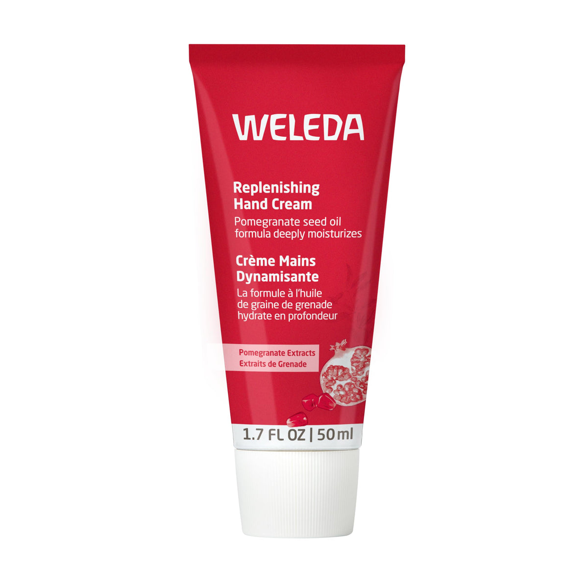 Weleda Crème Mains à la Grenade: bouteille élégante et hydratation rapide