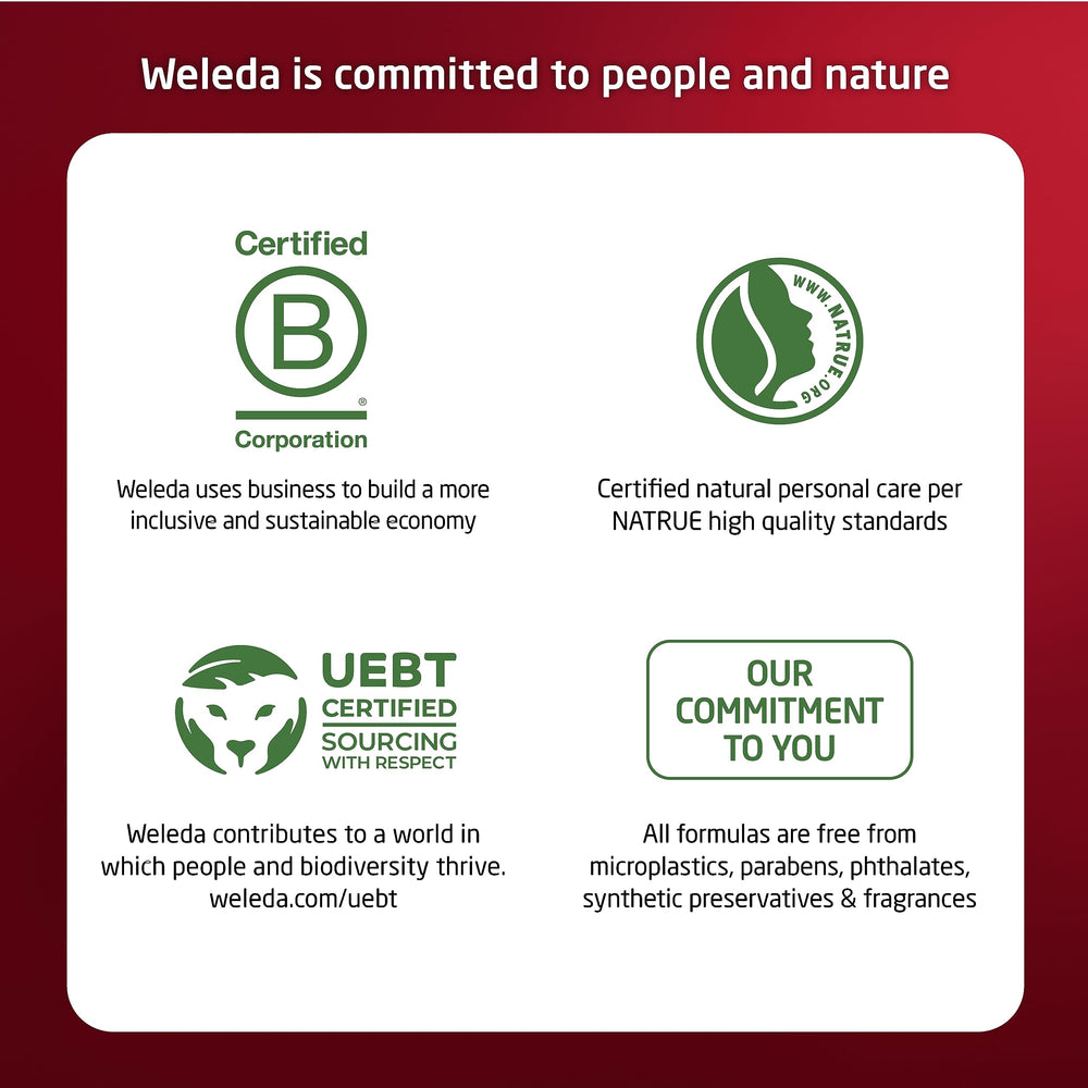 Weleda Crème Nuit Plumping – formule vegan à base d’ingrédients végétaux.