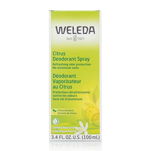 Weleda Déodorant Citronné, spray non aérosol, application facile.