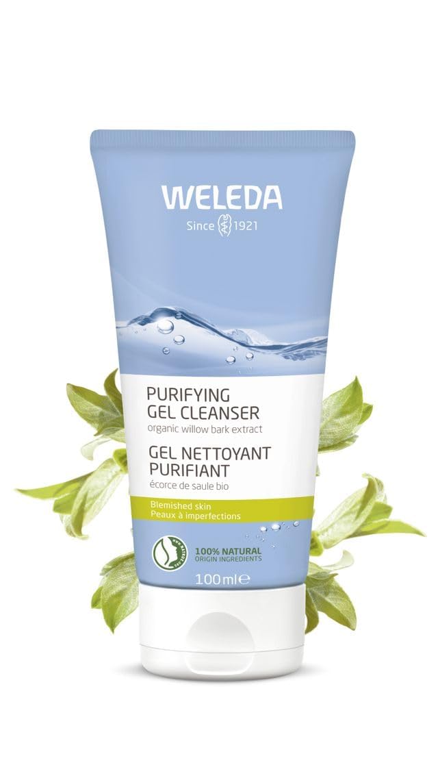 Weleda Gel nettoyant clarifiant pour le visage – bouteille moderne pour une peau nette et rafraîchie.