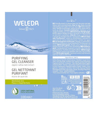 Weleda Gel nettoyant clarifiant pour le visage – texture mousse pour un teint lumineux et purifié.