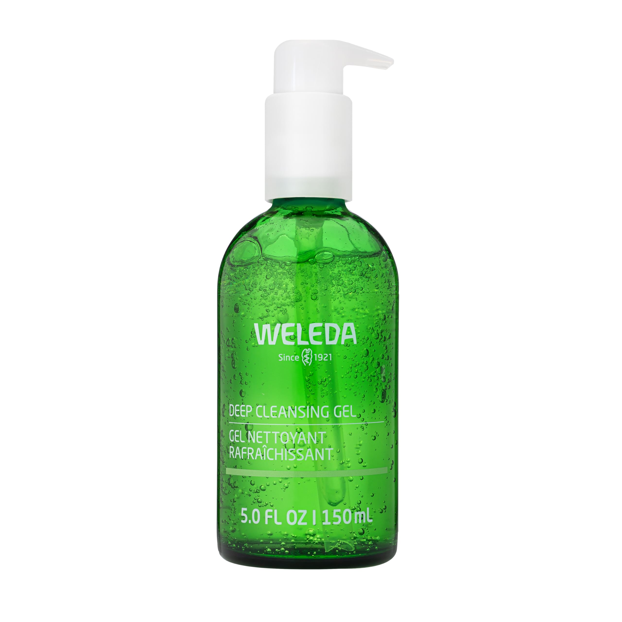 Weleda Gel Nettoyant Profond, bouteille pompe facilite le dosage et le nettoyage en douceur.