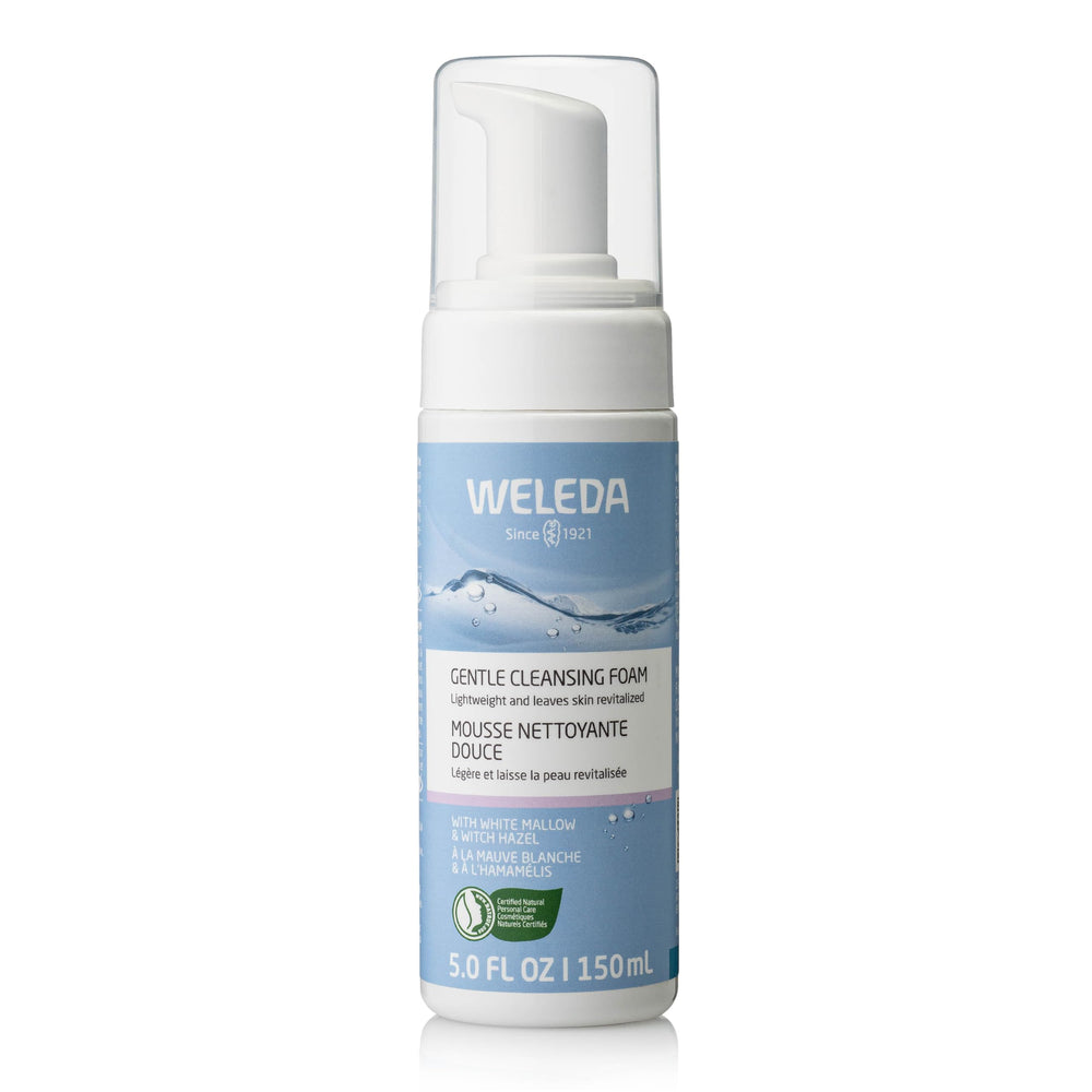 Weleda Mousse Nettoyante Visage – bouteille prête pour une peau propre et douce.