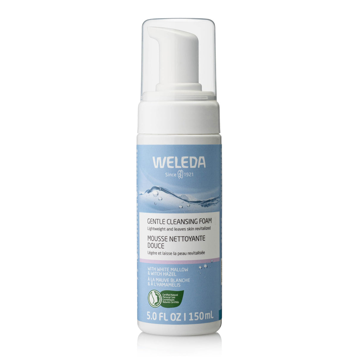 Weleda Mousse Nettoyante Visage – bouteille prête pour une peau propre et douce.
