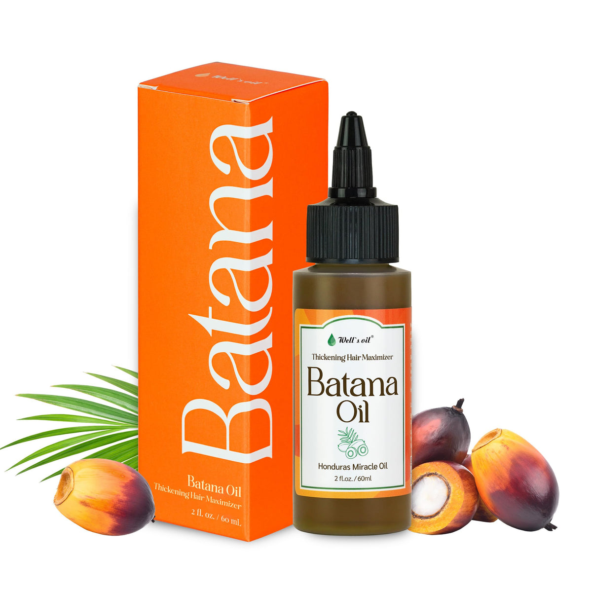 Well's Oil Batana Oil – bouteille 59 ml, hydratation douce pour cheveux et peau