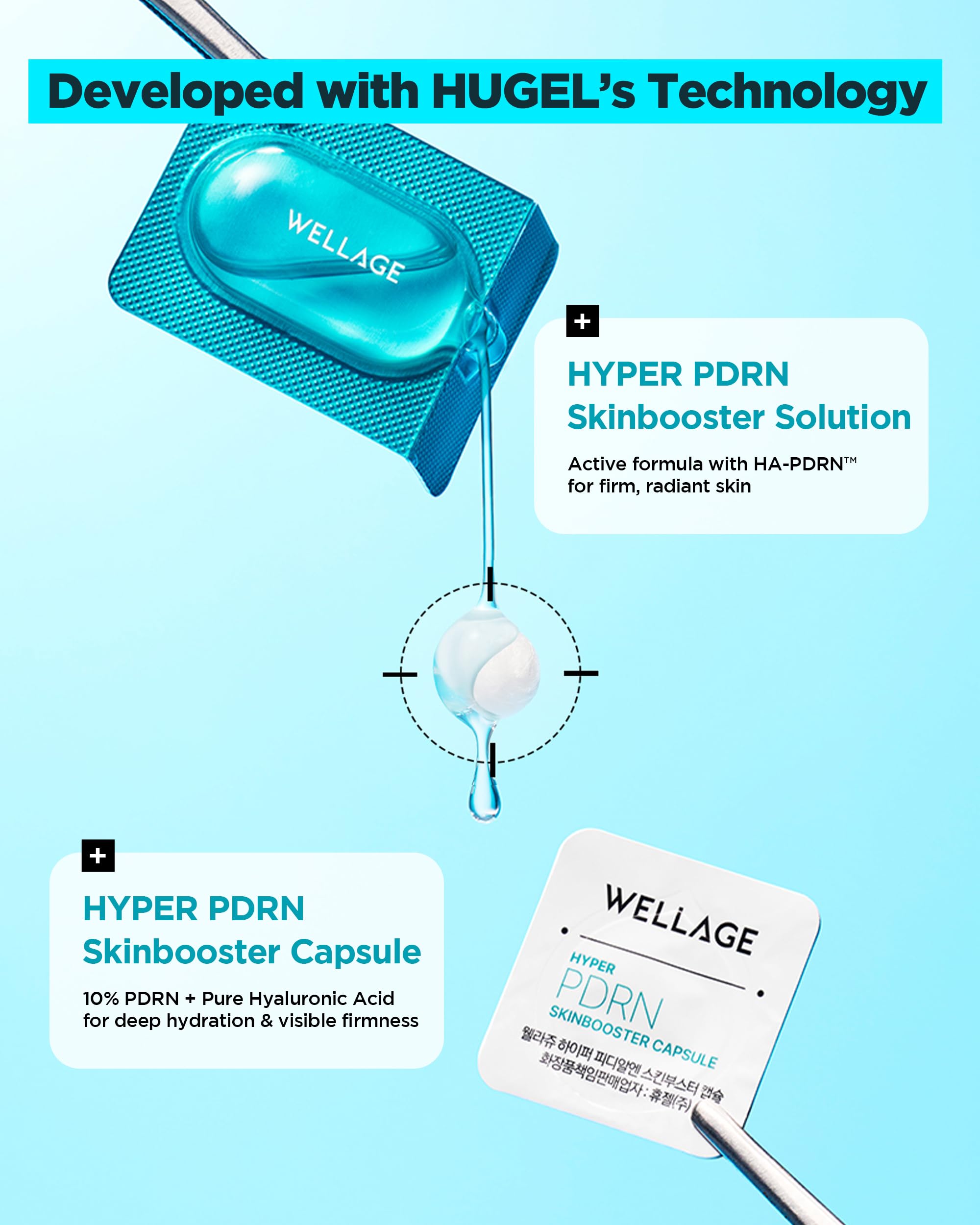 Wellage Hyper PDRN : ingrédients PDRN et niacinamide pour un teint plus uniforme.