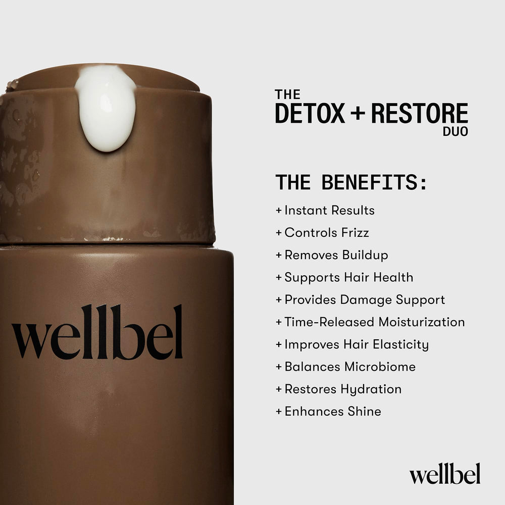 Nettoyage des pellicules délicates avec WELLBEL Detox-Restore Duo