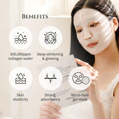 Wellderma Sapphire Collagen Mask being applied for a comfortable, close fit.