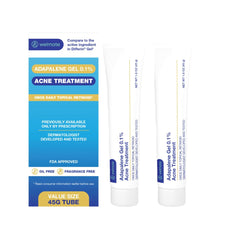 Welmate Adapalene Gel 0,1% sur le visage avec utilisation quotidienne possible.