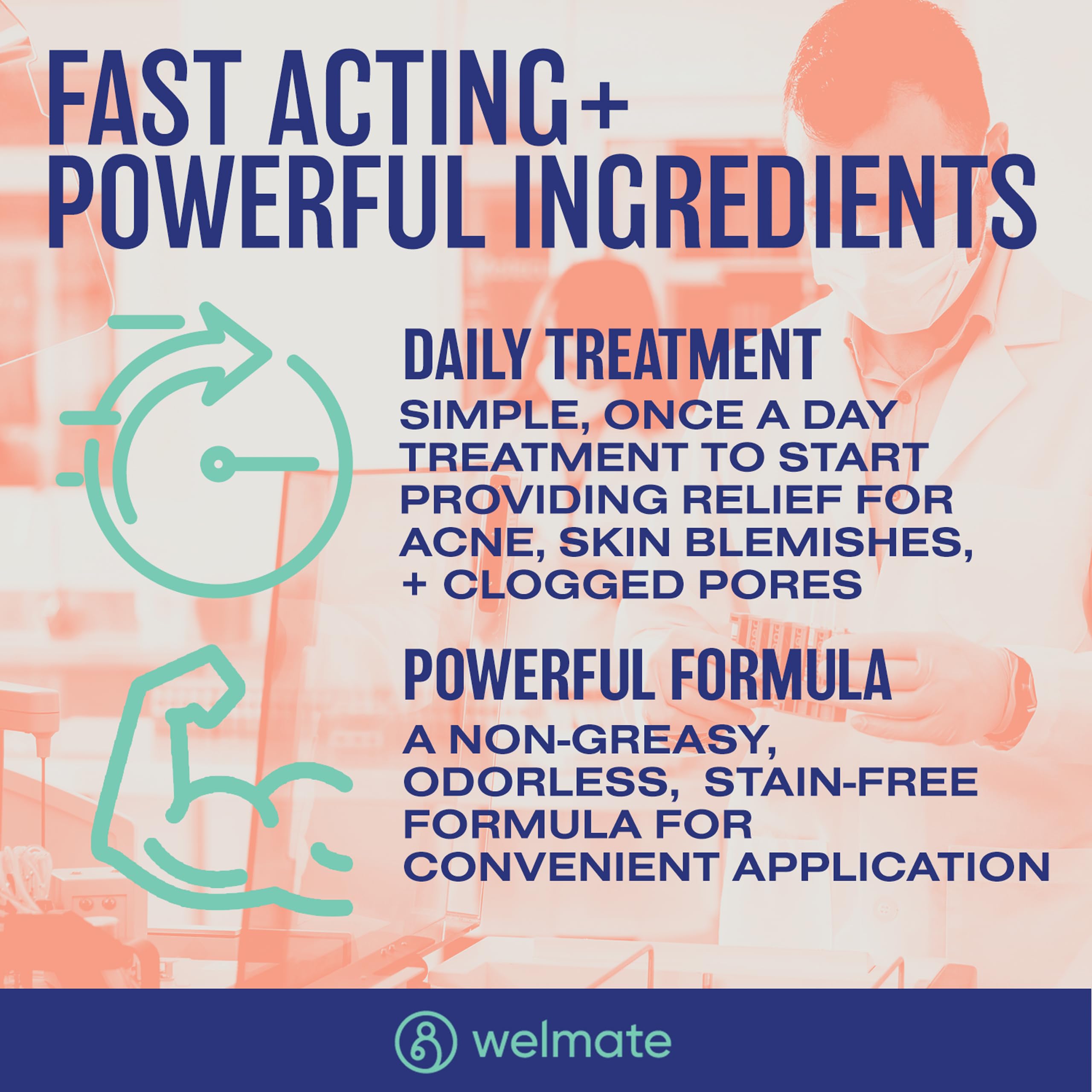 Gel Welmate sans huile, texture légère pour le visage.