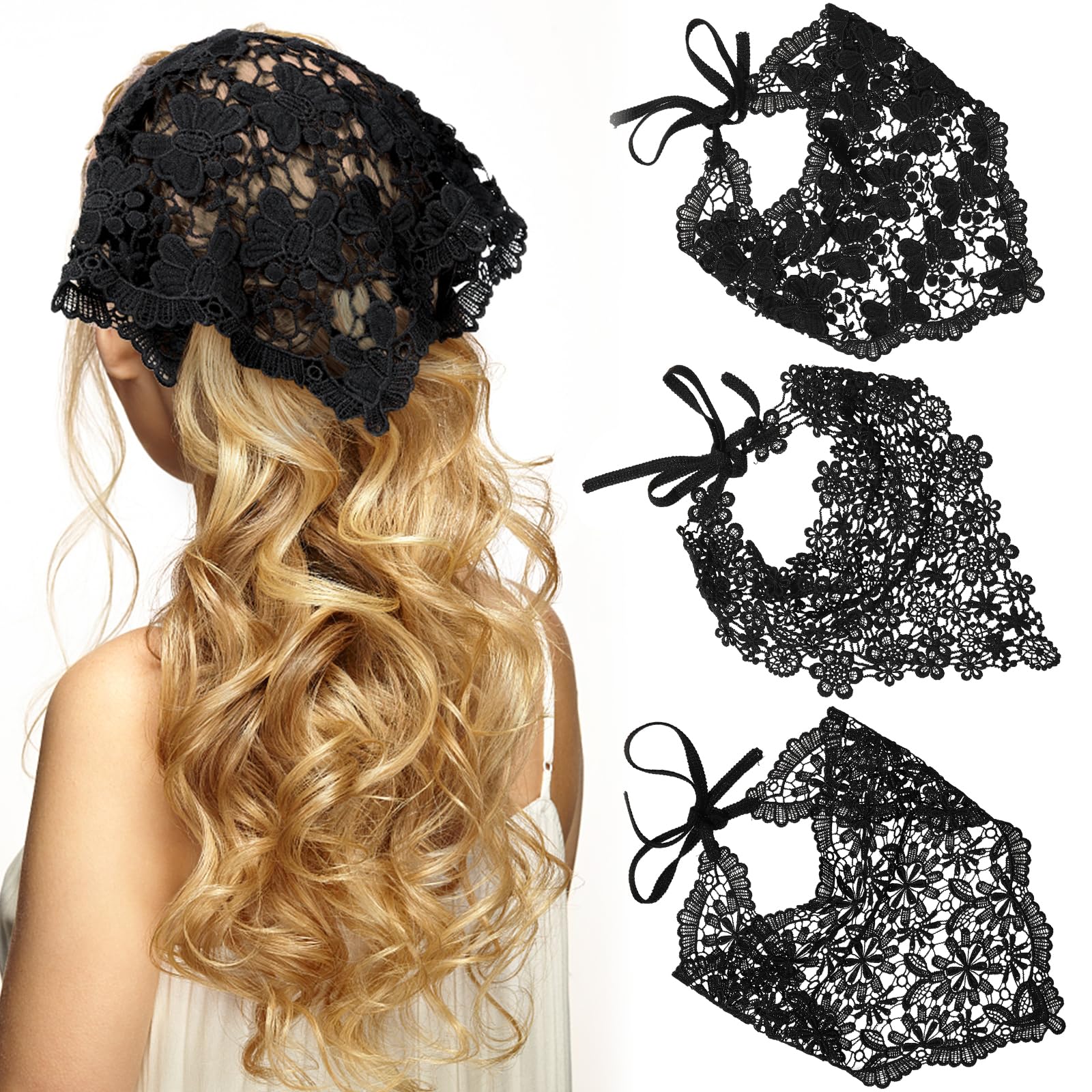 Welrog foulard-cheveux bandana en chiffon doux, élégant et polyvalent.