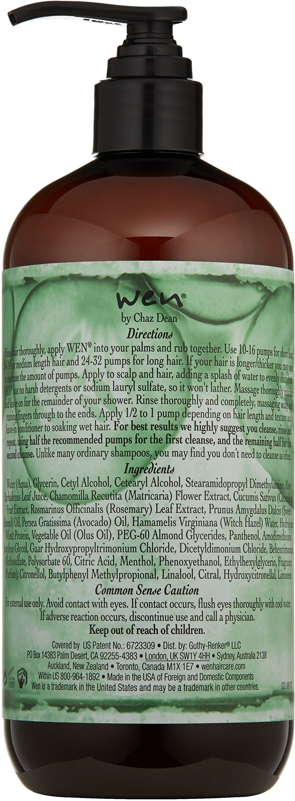 WEN by Chaz Dean – ingrédients concombre et aloé hydratants sans alourdir